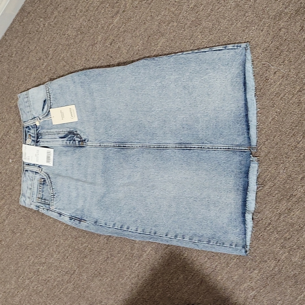 New Mango Denim Midi skirt